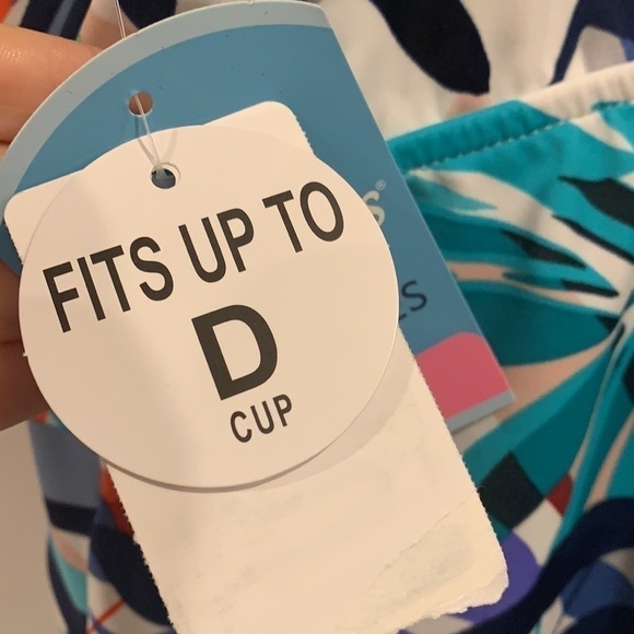 NWT Swim Solutions Palm Springs Print Tiered Top - Picture 8 of 9